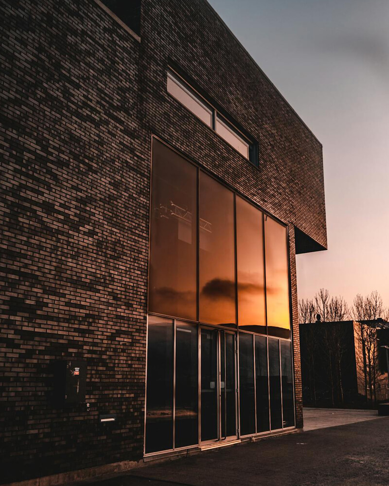 Dark Glass Office